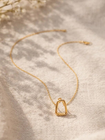 Demi Fine 18K Gold Plated Hollow Pendant Chain Necklace | Anti Tarnish