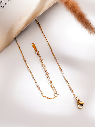 Demifine 18K Gold Plated Stainless steel Hammered Heart Pendant Necklace