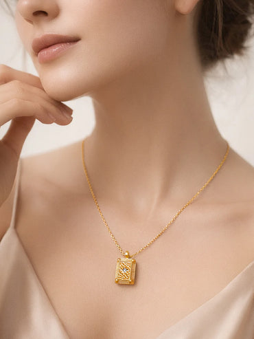 Demi Fine 18K Gold Plated Minimal Pendant Chain Necklace | Anti Tarnish