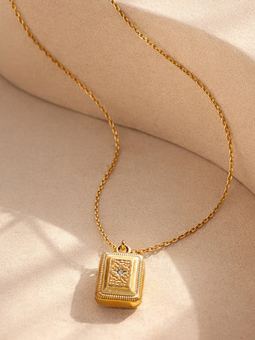 Demi Fine 18K Gold Plated Minimal Pendant Chain Necklace | Anti Tarnish