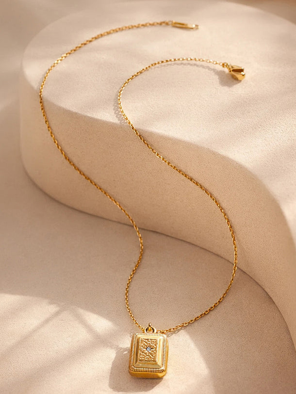 Demi Fine 18K Gold Plated Minimal Pendant Chain Necklace | Anti Tarnish