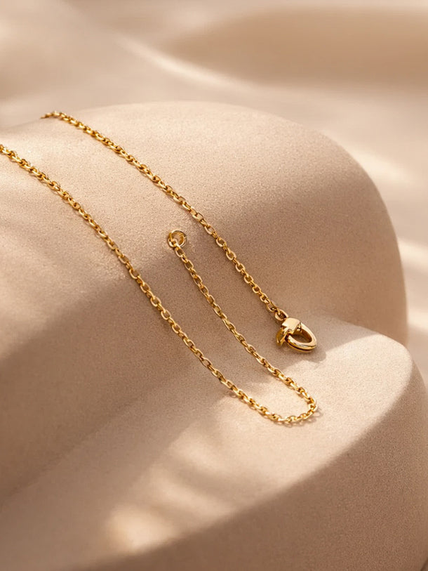 Demi Fine 18K Gold Plated Minimal Pendant Chain Necklace | Anti Tarnish