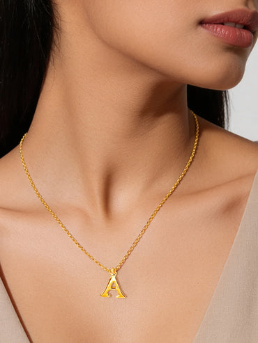 Demi Fine 18K Gold Plated Letter A Pendant Necklace | Anti Tarnish