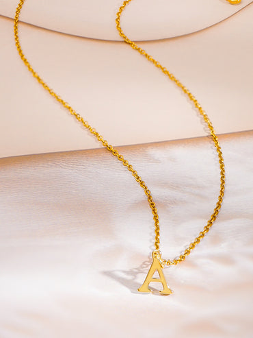 Demi Fine 18K Gold Plated Letter A Pendant Necklace | Anti Tarnish