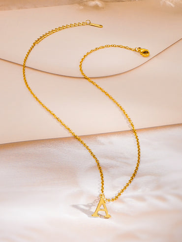 Demi Fine 18K Gold Plated Letter A Pendant Necklace | Anti Tarnish