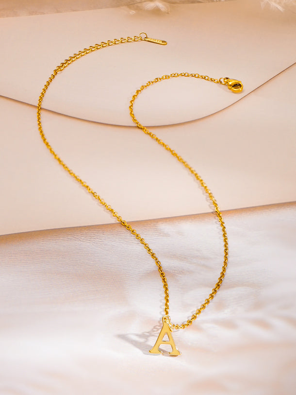 Demi Fine 18K Gold Plated Letter A Pendant Necklace | Anti Tarnish