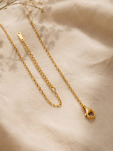 Demi Fine 18K Gold Plated Alphabet A Enamel Pendant Necklace | Anti Tarnish