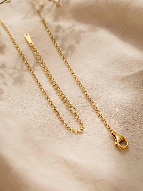 Demi Fine 18K Gold Plated Alphabet R Coin Pendant Necklace | Anti Tarnish