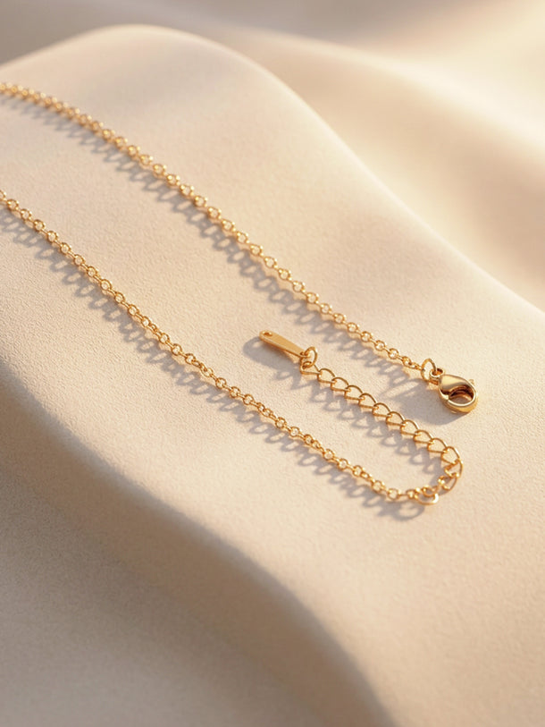 Demi Fine 18K Gold Plated Alphabet S Minimal Pendant Necklace | Anti Tarnish