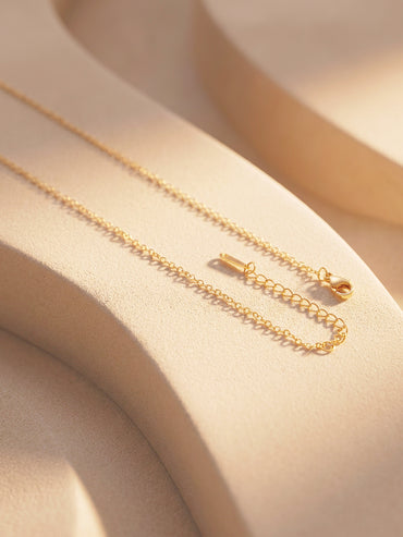 Demi Fine 18K Gold Plated Alphabet P Puffy Pendant Necklace | Anti Tarnish