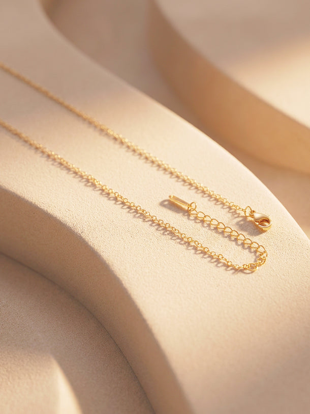 Demi Fine 18K Gold Plated Alphabet P Puffy Pendant Necklace | Anti Tarnish