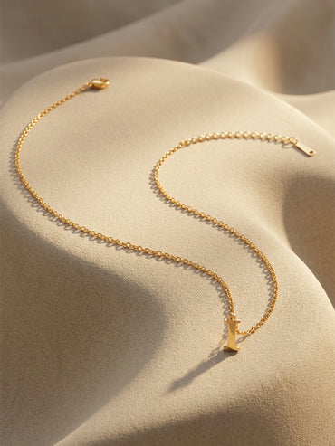 Demi Fine 18K Gold Plated Alphabet I Minimal Pendant Necklace | Anti Tarnish