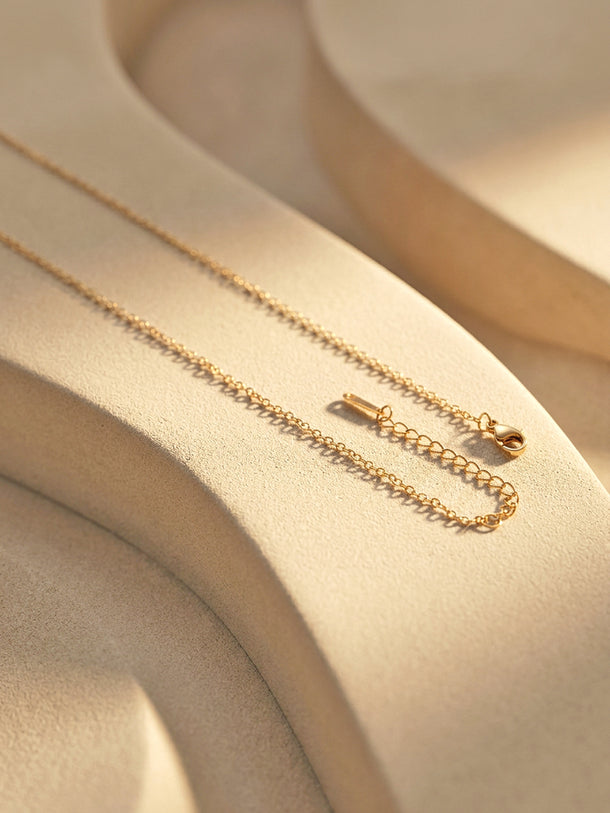 Demi Fine 18K Gold Plated Alphabet I Minimal Pendant Necklace | Anti Tarnish