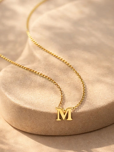 Demi Fine 18K Gold Plated Alphabet M Puffy Pendant Necklace | Anti Tarnish