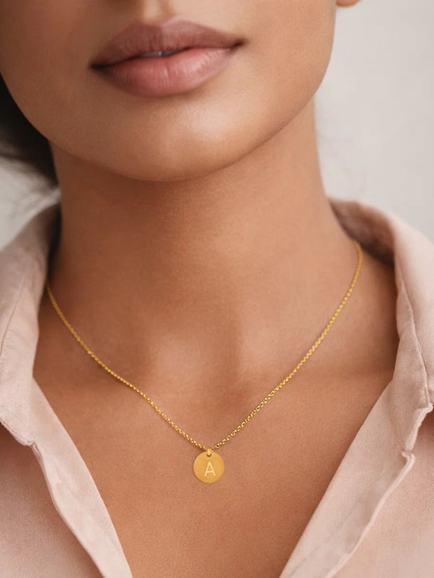 Demi Fine 18K Gold Plated Letter A Pendant Necklace | Anti Tarnish