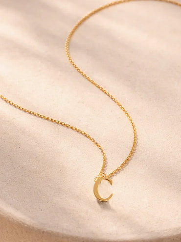 Demi Fine 18K Gold Plated Letter C Pendant Necklace | Anti Tarnish