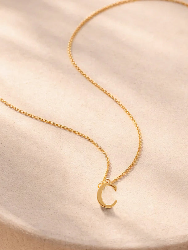 Demi Fine 18K Gold Plated Letter C Pendant Necklace | Anti Tarnish