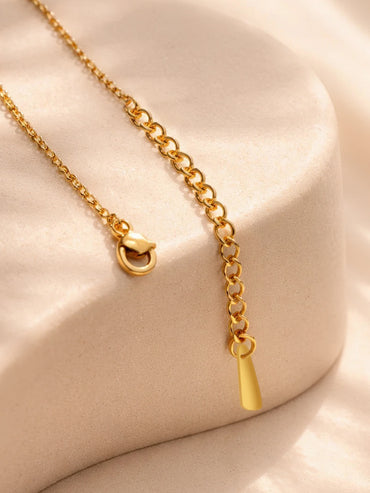 Demi Fine 18K Gold Plated Alphabet K Coin Pendant Necklace | Anti Tarnish