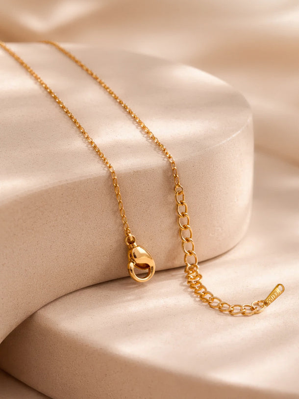 Demi Fine 18K Gold Plated Alphabet E Engraved Pendant Necklace | Anti Tarnish