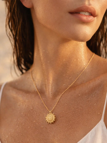 Demi Fine 18K Gold Plated Alphabet A Minimal Pendant Necklace | Anti Tarnish