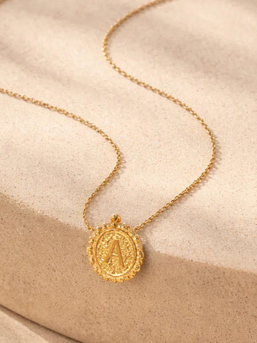 Demi Fine 18K Gold Plated Alphabet A Minimal Pendant Necklace | Anti Tarnish