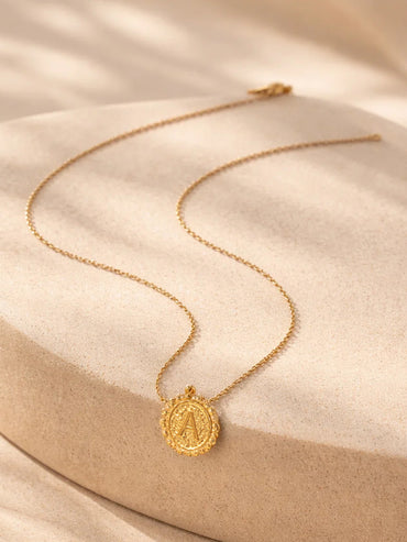 Demi Fine 18K Gold Plated Alphabet A Minimal Pendant Necklace | Anti Tarnish