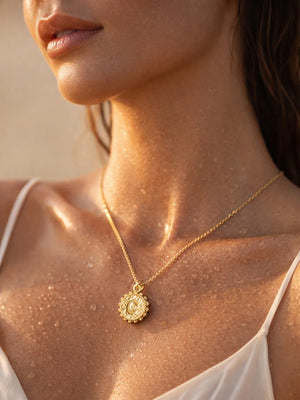 Demifine 18K Gold Plated Stainless steel Alphabet C Minimal Pendant Necklace