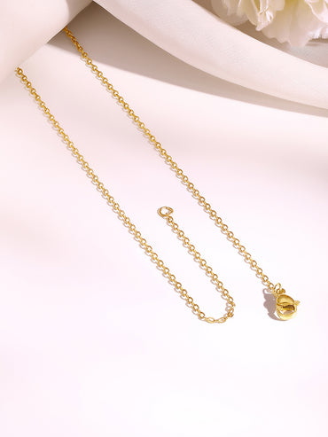 Demifine 18K Gold Plated Stainless steel  Alphabet C Minimal Pendant Necklace