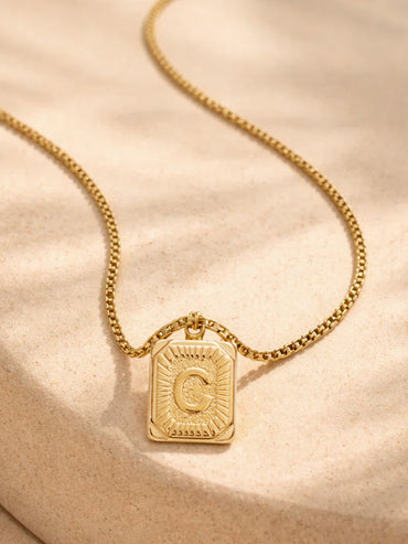 Demi Fine 18K Gold Plated Alphabet C Minimal Pendant Necklace | Anti Tarnish