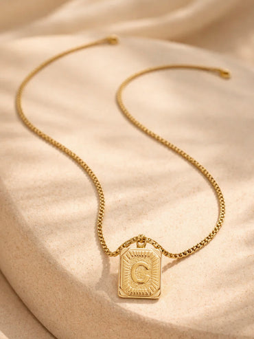 Demi Fine 18K Gold Plated Alphabet C Minimal Pendant Necklace | Anti Tarnish