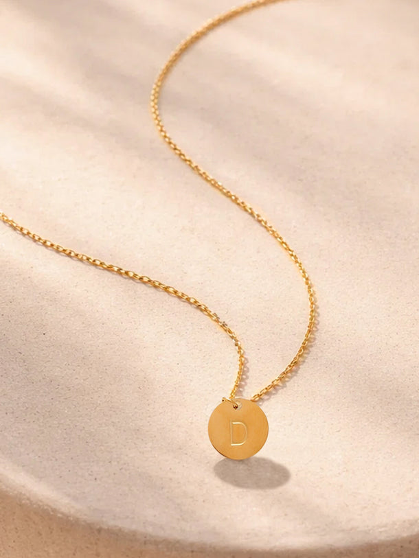 Demi Fine 18K Gold Plated Alphabet D Puffy Pendant Necklace | Anti Tarnish