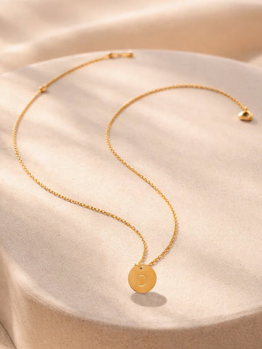 Demi Fine 18K Gold Plated Alphabet D Puffy Pendant Necklace | Anti Tarnish