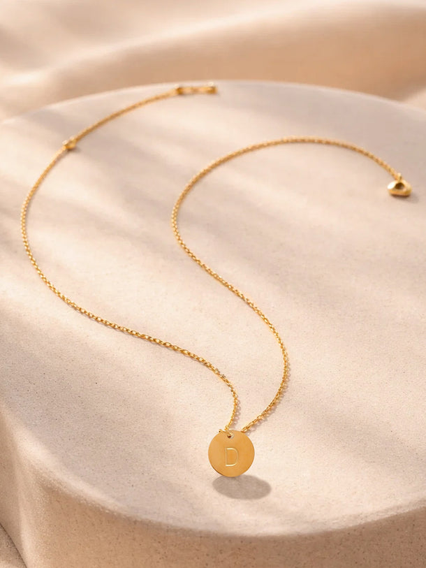 Demi Fine 18K Gold Plated Alphabet D Puffy Pendant Necklace | Anti Tarnish