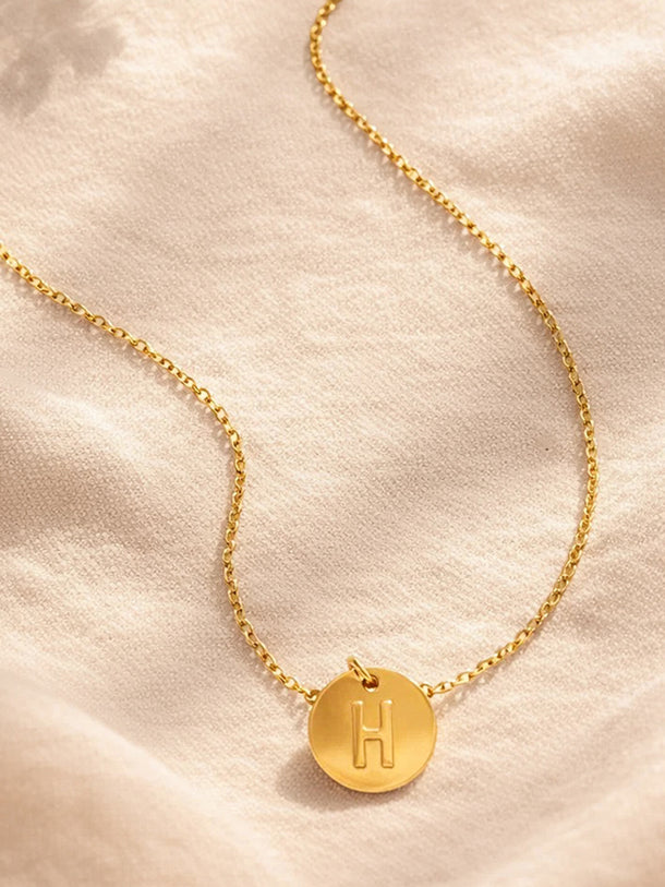 Demi Fine 18K Gold Plated Letter H Pendant Necklace | Anti Tarnish