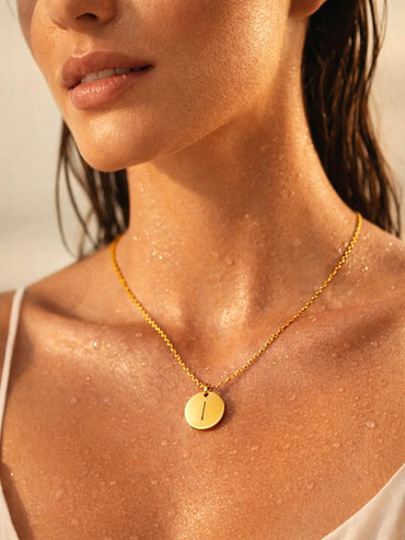 Demi Fine 18K Gold Plated Alphabet I Minimal Pendant Necklace | Anti Tarnish