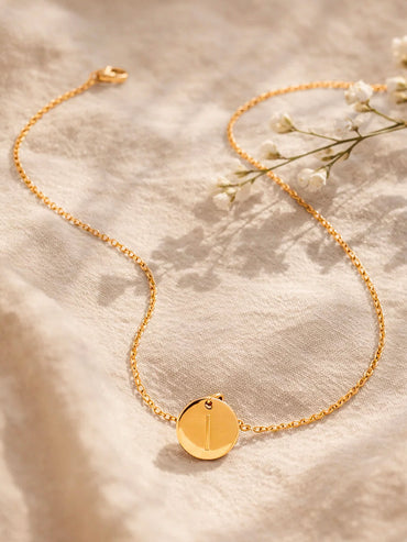 Demi Fine 18K Gold Plated Alphabet I Minimal Pendant Necklace | Anti Tarnish