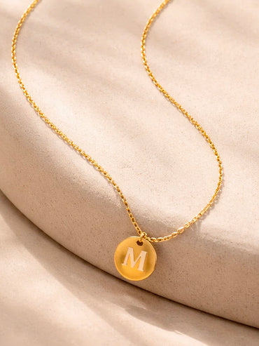 Demi Fine 18K Gold Plated Alphabet M Puffy Pendant Necklace | Anti Tarnish