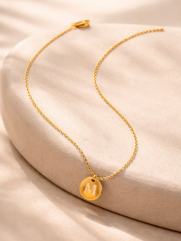 Demi Fine 18K Gold Plated Alphabet M Puffy Pendant Necklace | Anti Tarnish