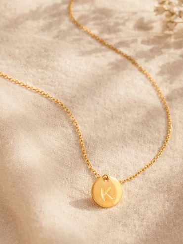 Demi Fine 18K Gold Plated Alphabet K Puffy Pendant Necklace | Anti Tarnish