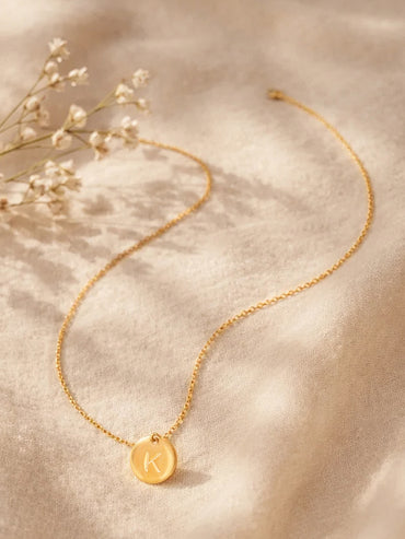 Demi Fine 18K Gold Plated Alphabet K Puffy Pendant Necklace | Anti Tarnish