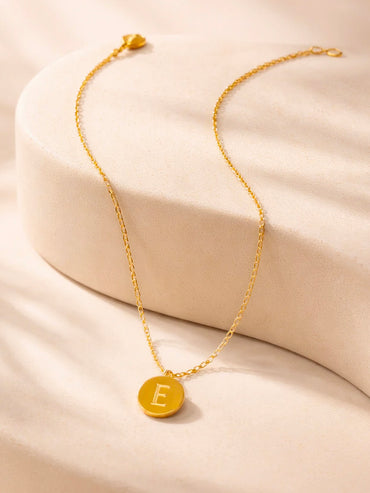 Demi Fine 18K Gold Plated Letter E Pendant Necklace | Anti Tarnish