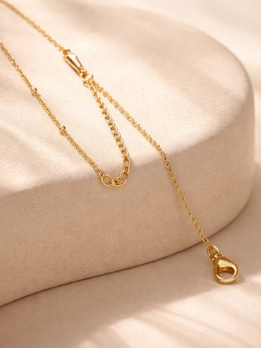 Demi Fine 18K Gold Plated Alphabet P Puffy Pendant Necklace | Anti Tarnish