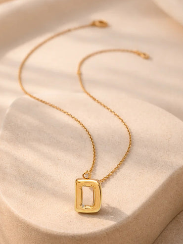 Demi Fine 18K Gold Plated Alphabet D Enamel Pendant Necklace | Anti Tarnish