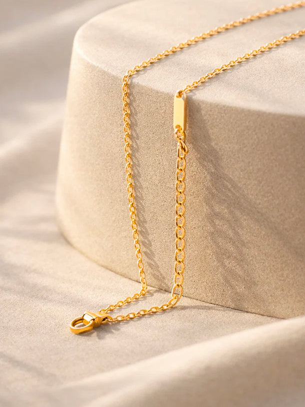 Demi Fine 18K Gold Plated Alphabet N Enamel Pendant Necklace | Anti Tarnish