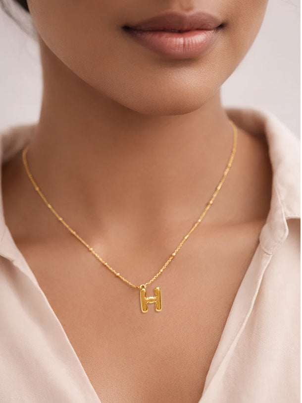 Demi Fine 18K Gold Plated Letter H Pendant Necklace | Anti Tarnish
