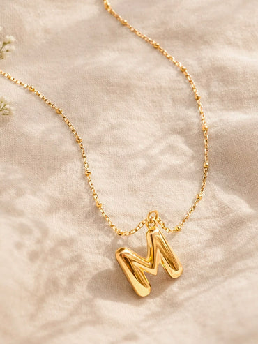 Demi Fine 18K Gold Plated Alphabet M Engraved Pendant Necklace | Anti Tarnish