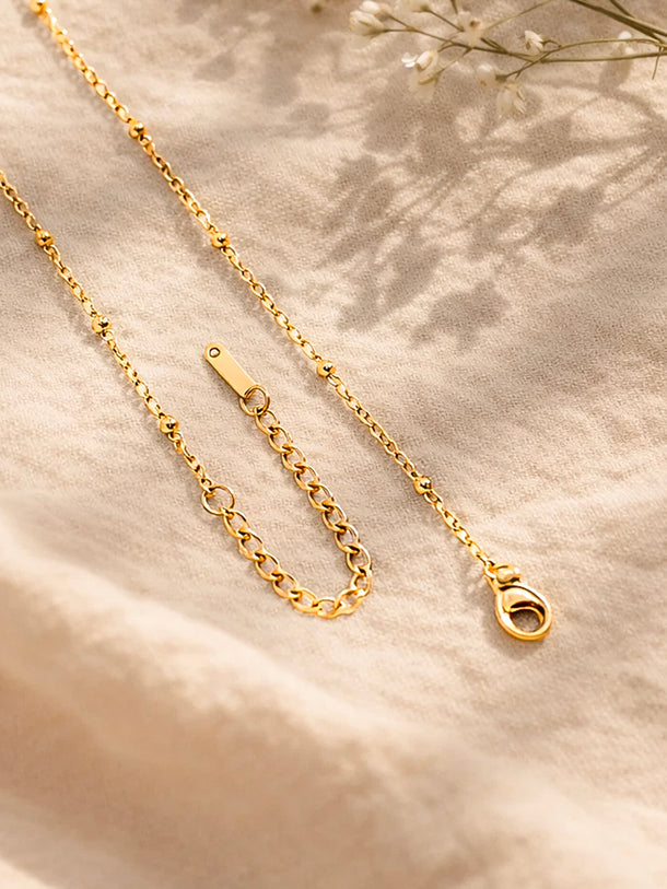 Demi Fine 18K Gold Plated Alphabet M Engraved Pendant Necklace | Anti Tarnish