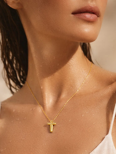 Demi Fine 18K Gold Plated Alphabet P Minimal Pendant Necklace | Anti Tarnish