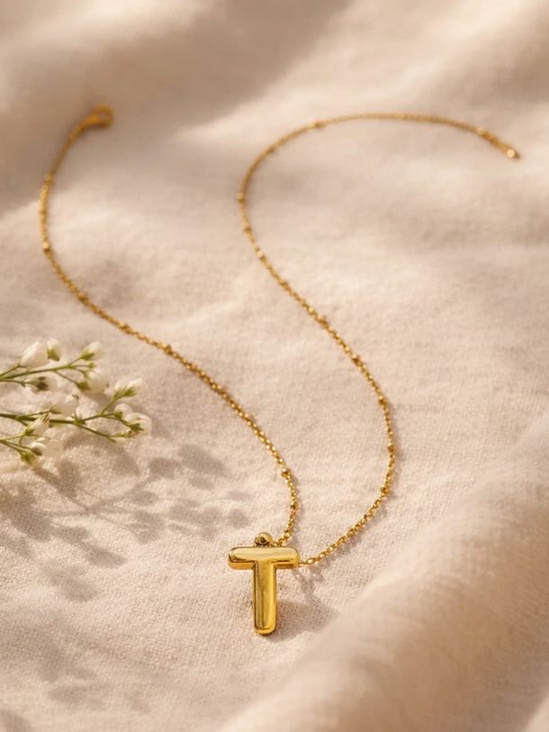 Demi Fine 18K Gold Plated Alphabet P Minimal Pendant Necklace | Anti Tarnish