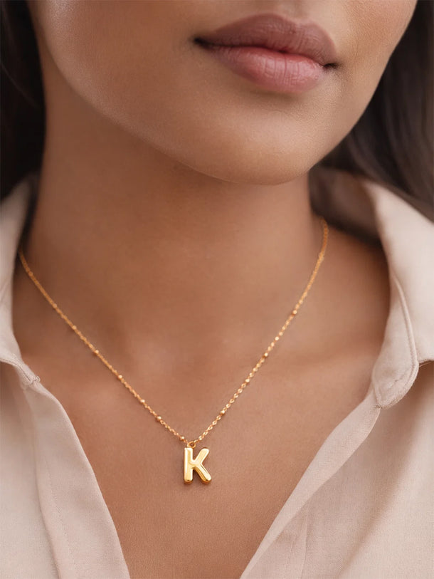 Demi Fine 18K Gold Plated Letter K Pendant Necklace | Anti Tarnish
